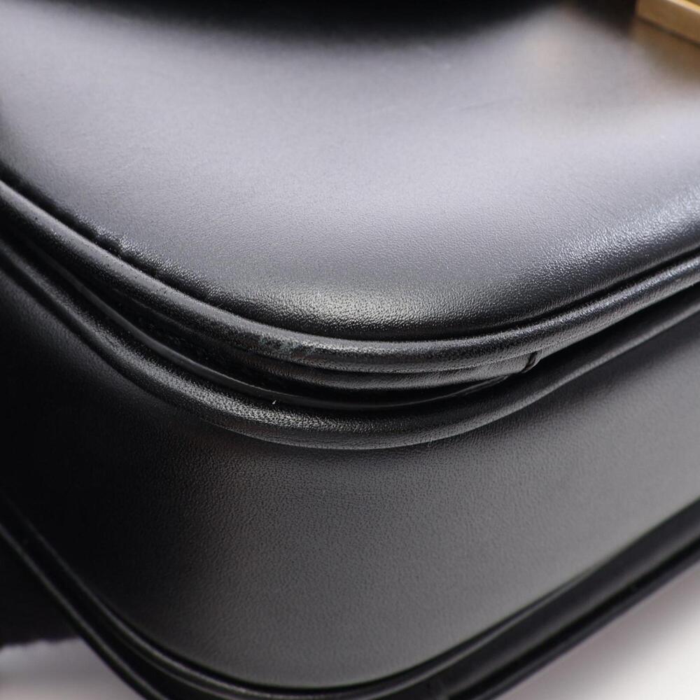 Celine C Medium Shoulder Bag Handbag Leather Women's Black - Picture 12 of 13